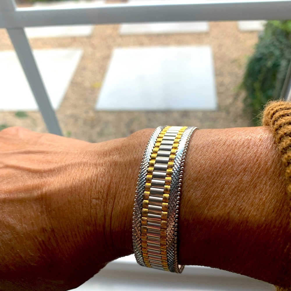 Italian Sterling Silver 925 woven bracelet